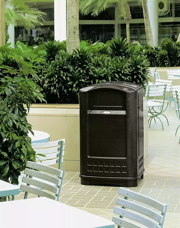 Abfallbehälter GRANBY in schwarz ähnlich RAL 9005