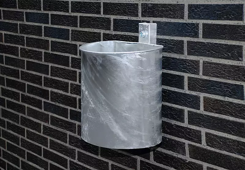 Abfallbehälter KASSEL, Vollblech, feuerverzinkt