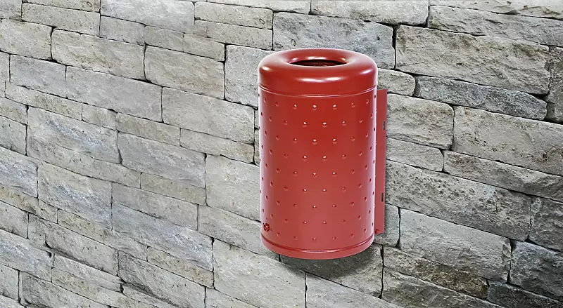 abfallbehaelter-letaba__shoKAT0007638 Abfallbehälter LETABA, in RAL 3002 karminrot