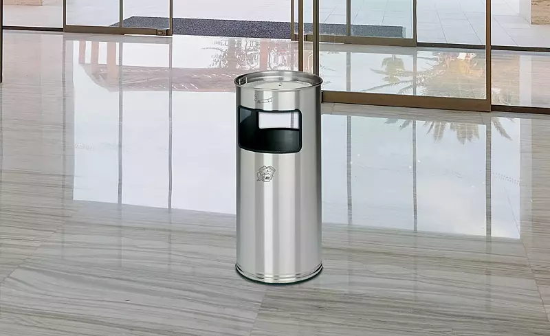 Abfallbehälter MANSFIELD, 37 Liter, aus Edelstahl