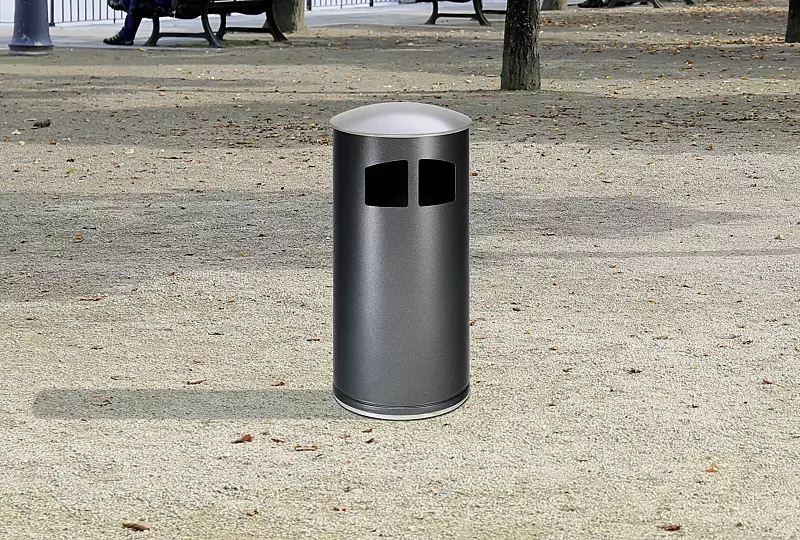 abfallbehaelter-matane__shoKAT0063251 Abfallbehälter MATANE, ohne Ascher, Korpus in antik-silber, Deckel in silber