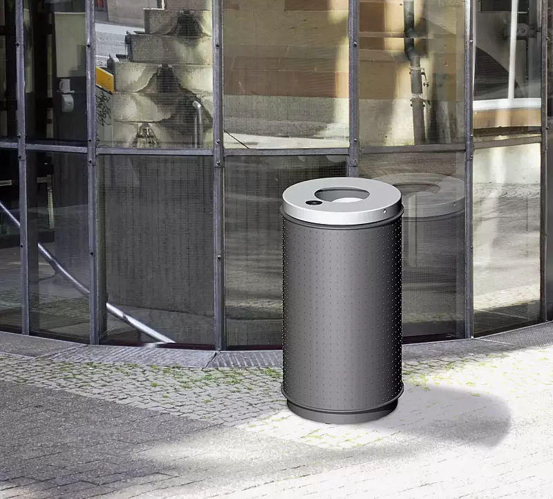 abfallbehaelter-runcorn__shoKAT0000767 Abfallbehälter RUNCORN, 50 Liter, mit Ascher
