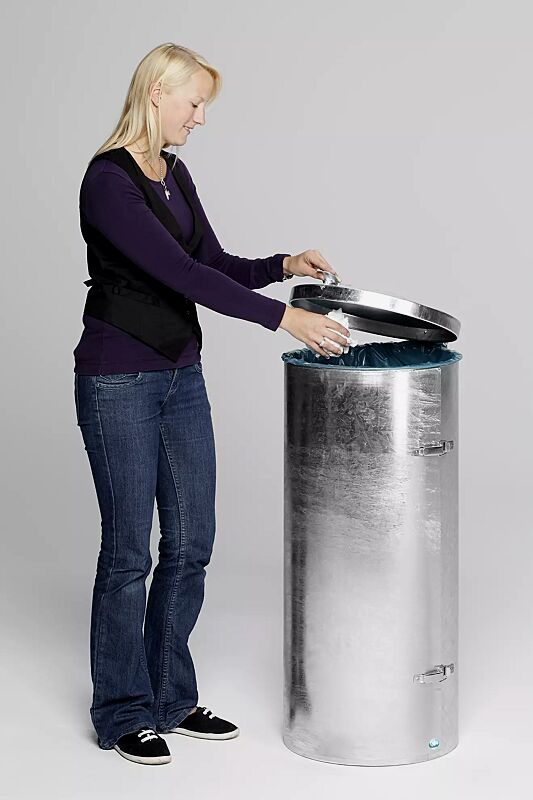 Abfallbehälter SOMERSET, zum freien Aufstellen, feuerverzinkt