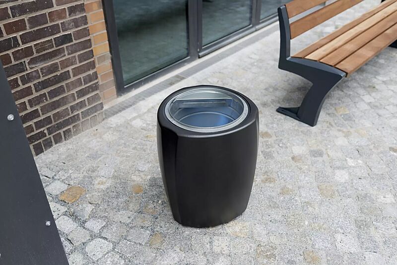 Abfallbehälter TALLIN in RAL 7016 anthrazitgrau