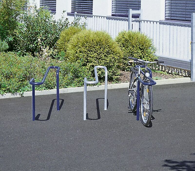 anlehnbuegel-albany__shoKAT0001931 Anlehnbügel ALBANY, doppelseitig, in RAL 5002 ultramarinblau bzw. feuerverzinkt