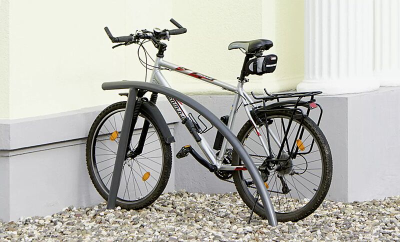 Anlehnbügel GILBERT zum Einbetonieren, in RAL 7016 anthrazitgrau