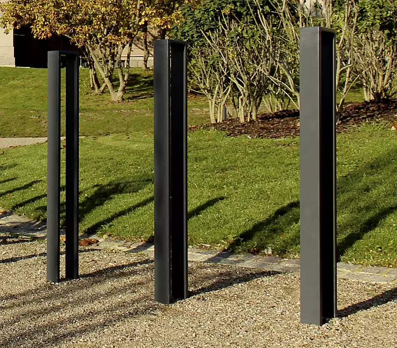 Anlehnbügel LOWELL, zum Einbetonieren, in RAL 7021 schwarzgrau