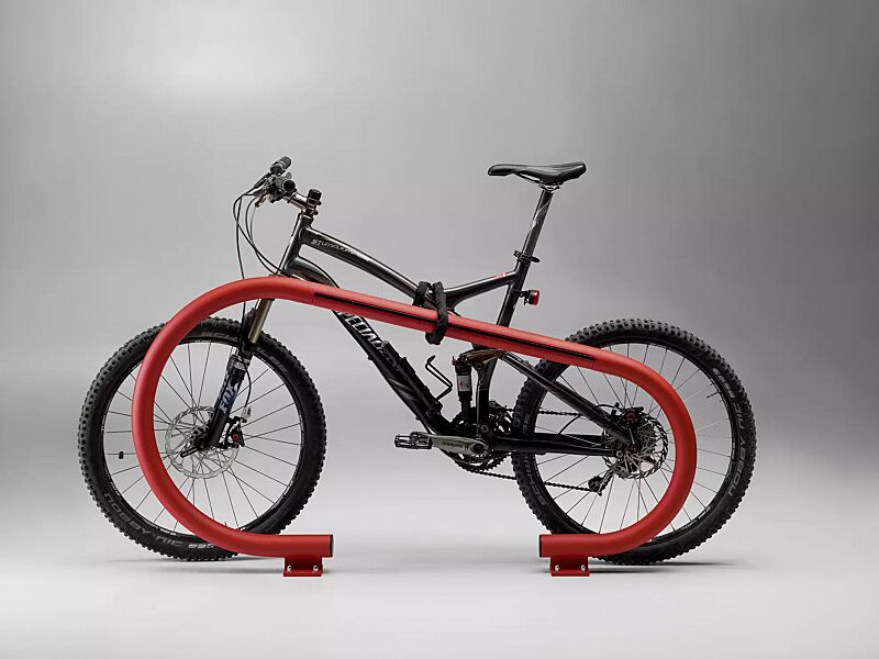 Anlehnbügel OPEN in RAL 3003 rubinrot