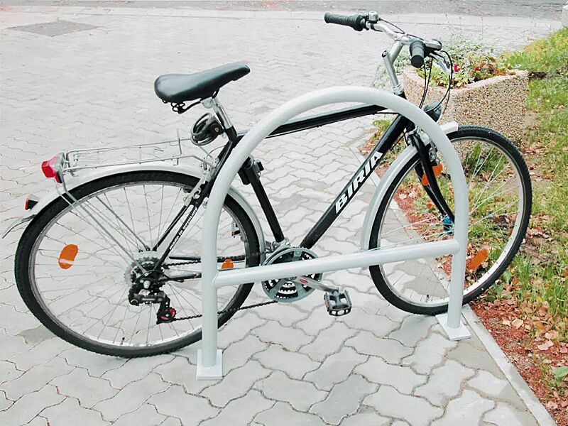 anlehnbuegel-palermo__shoKAT0041434 Anlehnbügel PALERMO mit Quersteg, zum Aufdübeln, in RAL 7035 lichtgrau