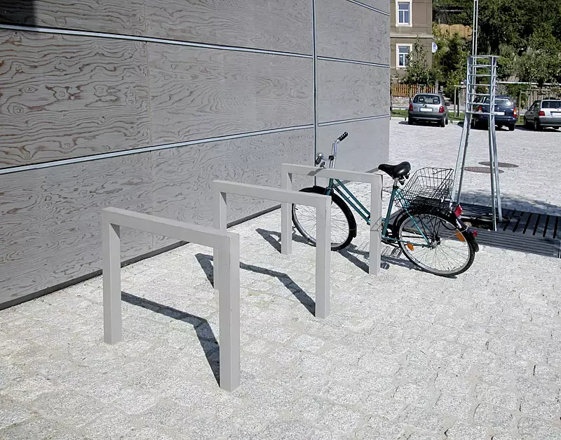 Anlehnbügel PRISMA zum Einbetonieren, in DB 701 eisenglimmer