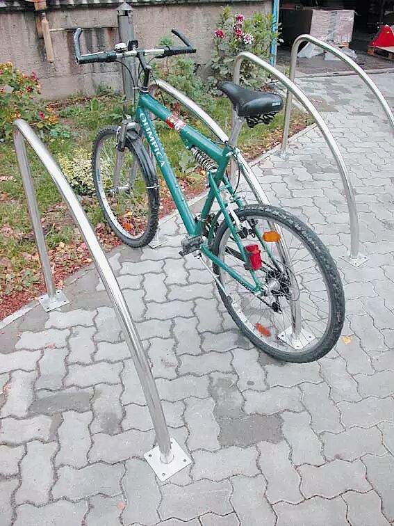 Anlehnbügel SACRAMENTO zum Aufdübeln, Edelstahl