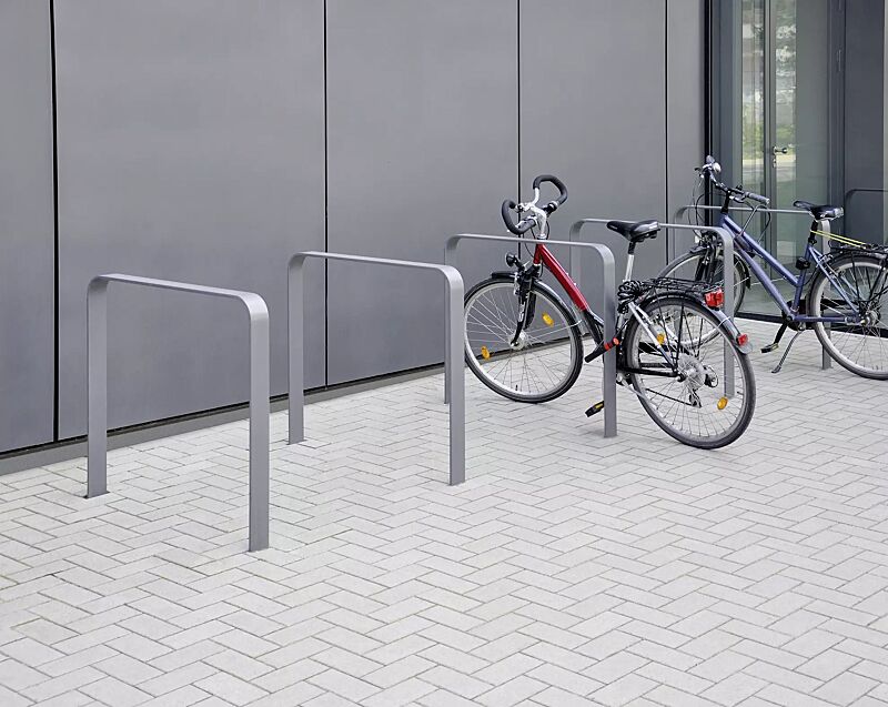 Anlehnbügel TAMPA ohne Innenbügel, zum Einbetonieren, Breite 850 mm, in DB 703 eisenglimmer