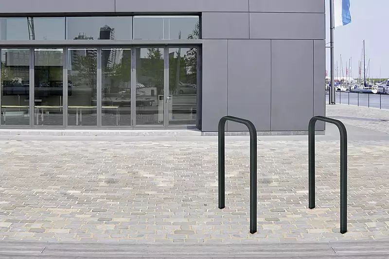 Anlehnbügel TUCSON zum Einbetonieren, in RAL 7016 anthrazitgrau