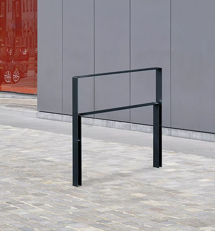 anlehnbuegel-utah__shoKAT0042150 Anlehnbügel UTAH mit Innenbügel mittig, zum Einbetonieren, in RAL 7016 anthrazitgrau