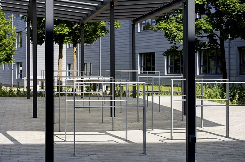 anlehnbuegel-utah__shoKAT0076907 Anlehnbügel UTAH mit Quersteg, zum Einbetonieren, feuerverzinkt