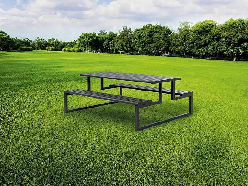 bank-tisch-kombination-mantua__shoKAT0068778 Bank-Tisch-Kombination MANTUA ohne Rückenlehne, in eisenglimmergrau