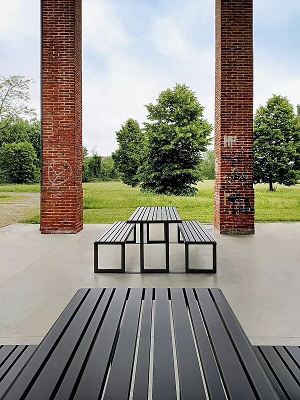 bank-tisch-kombination-mantua__shoKAT0068830 Bank-Tisch-Kombination MANTUA ohne Rückenlehne, in eisenglimmergrau