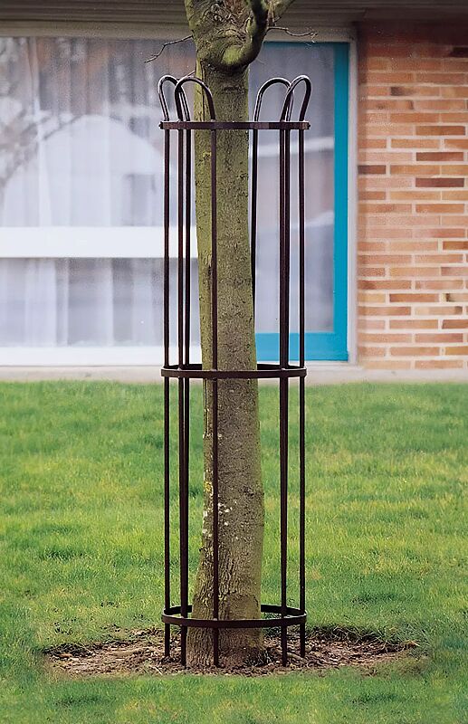 Baumschutzgitter TULIP, 1870 x 555 mm, in RAL 8017 schokoladenbraun