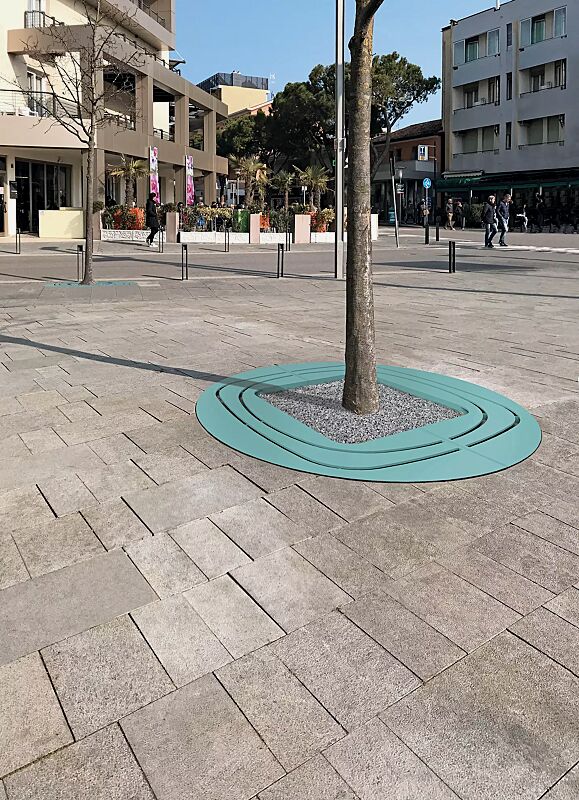 Baumschutzrost EL PASO, Außendurchmesser 1440 mm, in RAL 6027 lichtgrün