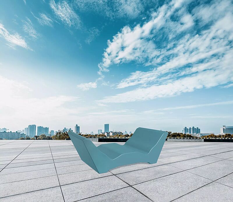 doppelliegebank-communication__shoKAT0061693 Doppelliegebank COMMUNICATION WEST in RAL 5021 wasserblau