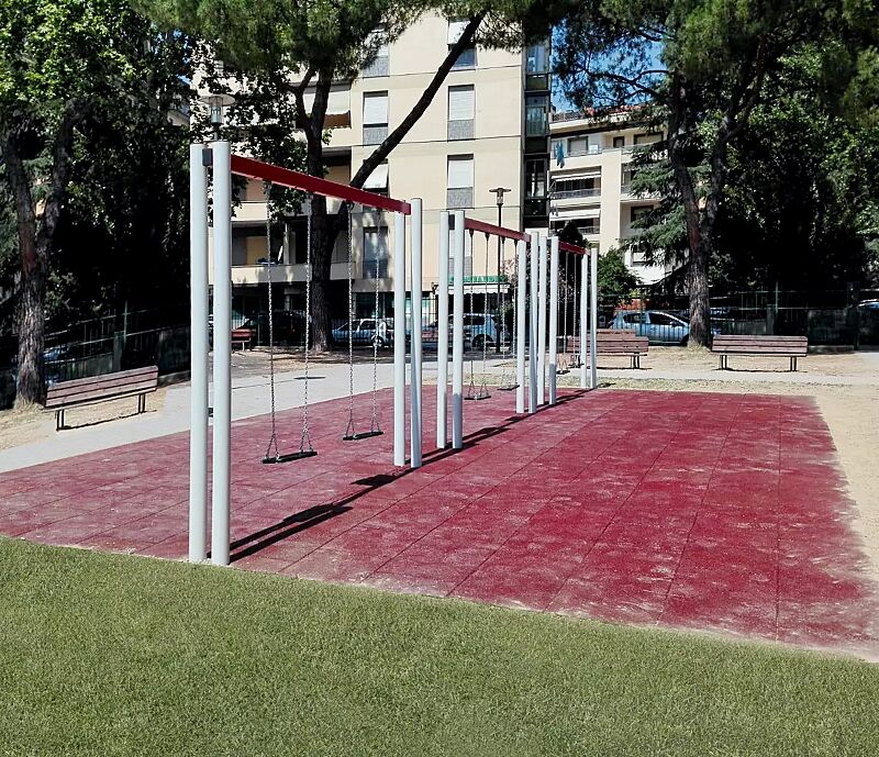 doppelschaukel-barny__shoKAT0068438 Doppelschaukel BARNY mit jeweils 2 Standard-Sicherheitsschaukelsitzen