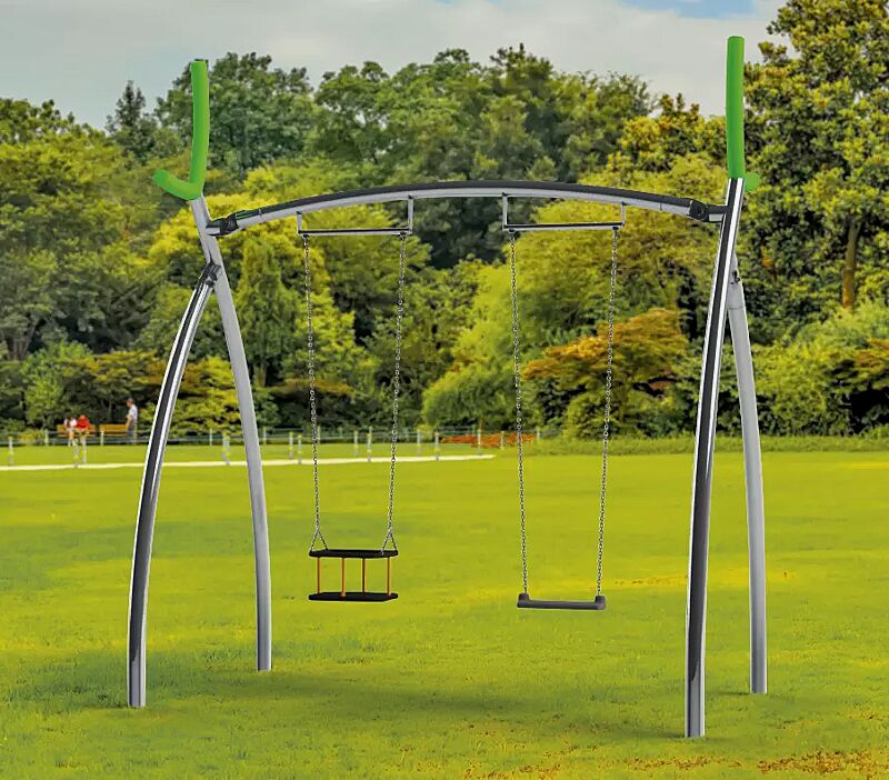 Doppelschaukel SPRIET SCHWING mit Kleinkind-Sicherheitssitz und Standard-Sicherheitsschaukelsitz