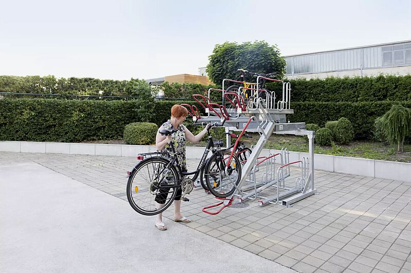 doppelstock-fahrradparksystem-flexhub__shoKAT0055238 Doppelstock-Fahrradparksystem FLEXHUB einseitig, 10 Stellplätze