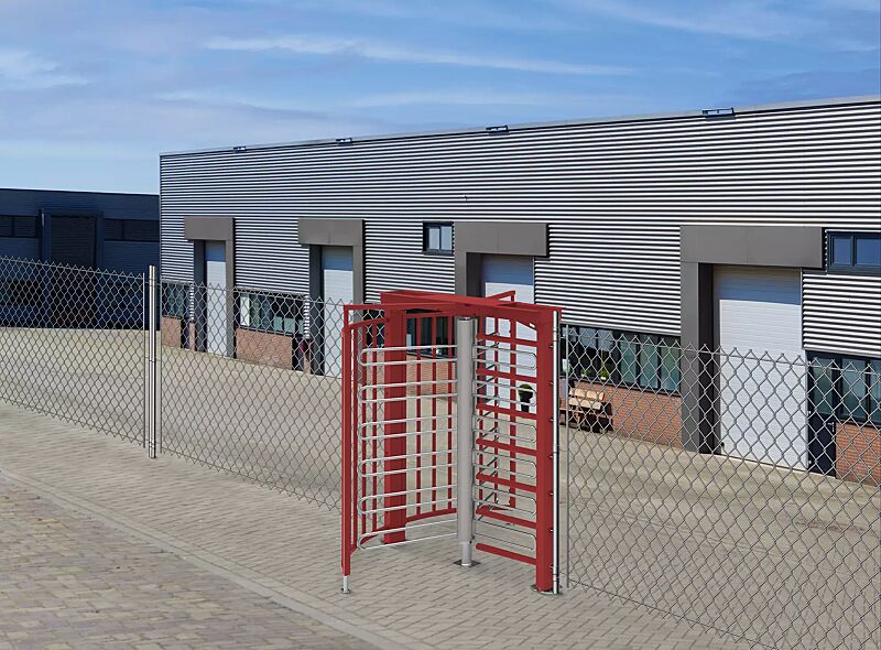 drehkreuz-lardos__shoKAT0066709 Drehkreuz LARDOS, zum Aufdübeln, ohne Bodenrahmen, ohne Übersteigschutz, in RAL 3020 verkehrsrot