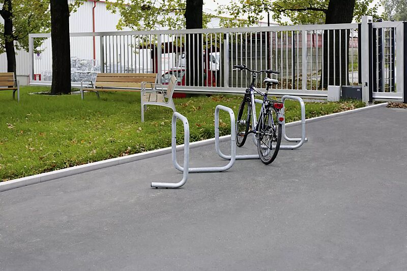 Fahrrad-Parkschnecke ATLANTA, 1 Grundeinheit bei einseitiger Nutzung für 4 Stellplätze bzw. 8 Stellplätze bei doppelseitiger Nutzung