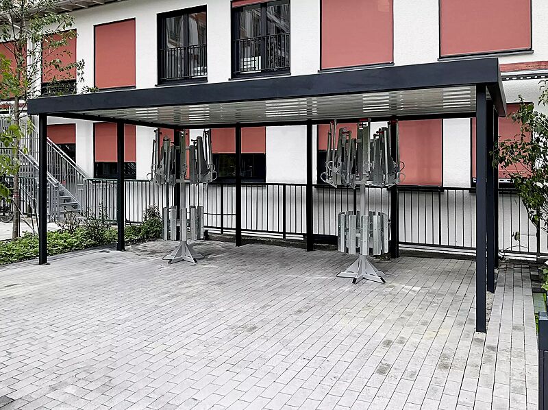 Fahrradpark-Karussell YORO, hoch / tief