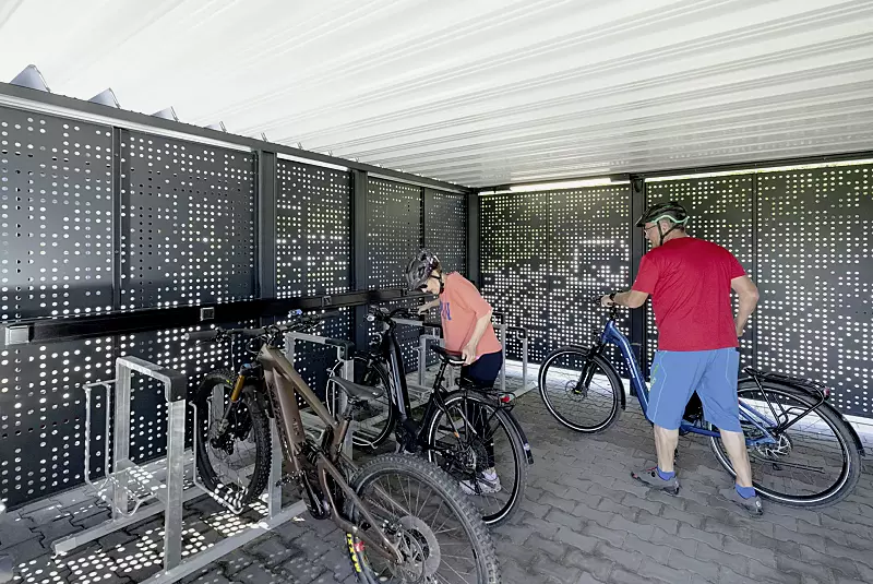 fahrradparker-kontur__shoKAT0077429 2 x Fahrradparker KONTUR einseitig, je 4 Stellplätze