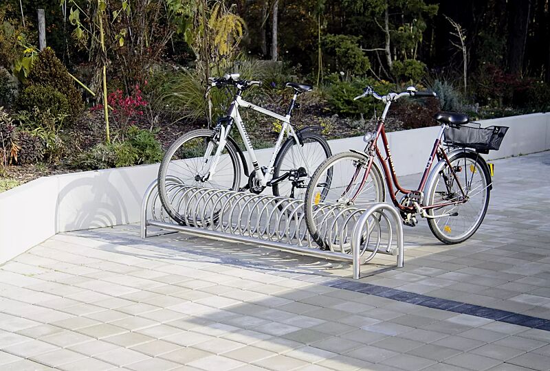 Fahrradständer BALLINA, 5 Stellplätze, Edelstahl