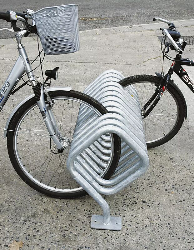 Fahrradständer QUADRA zum Aufdübeln, feuerverzinkt
