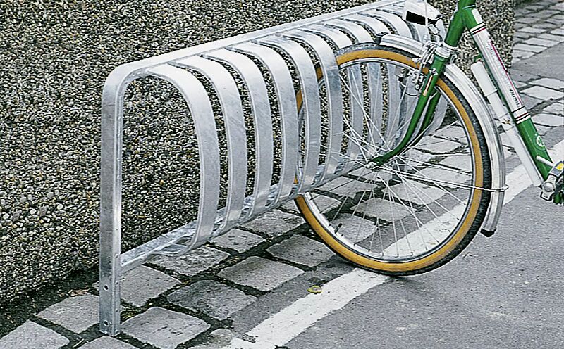 fahrradstaender-tour__shoKAT0001571 Fahrradständer TOUR einseitig, zum Einbetonieren, 3 Stellplätze, feuerverzinkt
