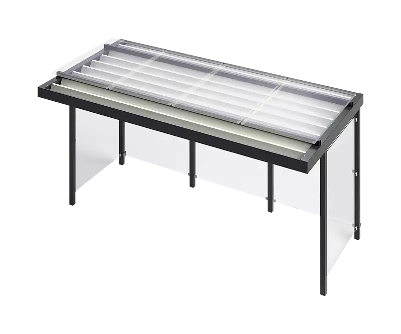 Wartehalle LUNA PV inkl. Rück- / Seitenwände und bauseitigen PV-Modulen