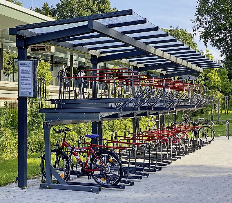 Fahrradüberdachung TUCANA für Doppelstock-Fahrradparksysteme