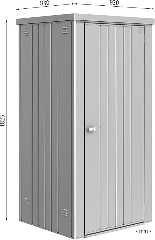 Geräteschrank NEUFELDEN, Modell 90, in silber-metallic