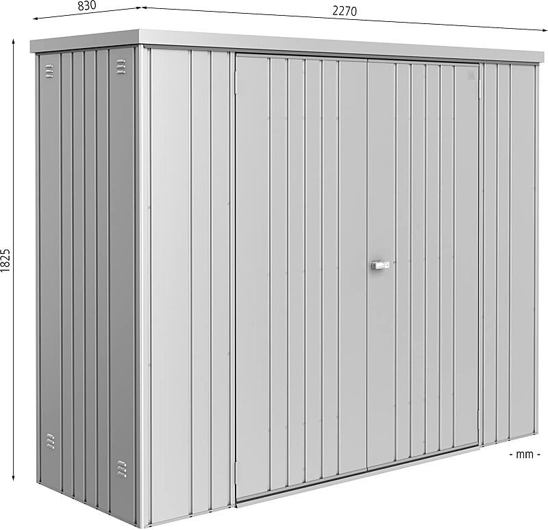 Geräteschrank NEUFELDEN, Modell 230, in silber-metallic