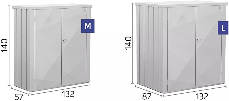 Geräteschrank ROMEO® X-DESIGN, Größendarstellung