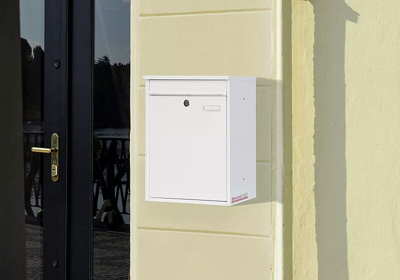 Großraumbriefkasten BLOIS, Modell 2 in RAL 9016 verkehrsweiß