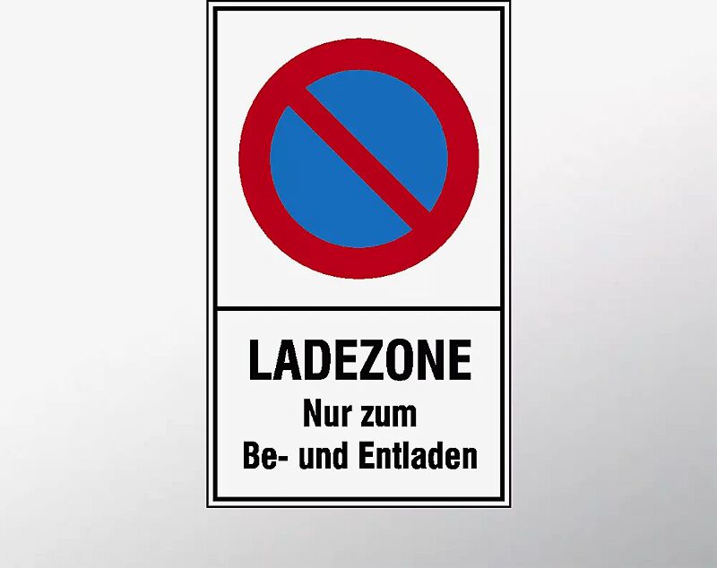 Haltverbotsschild LADEZONE