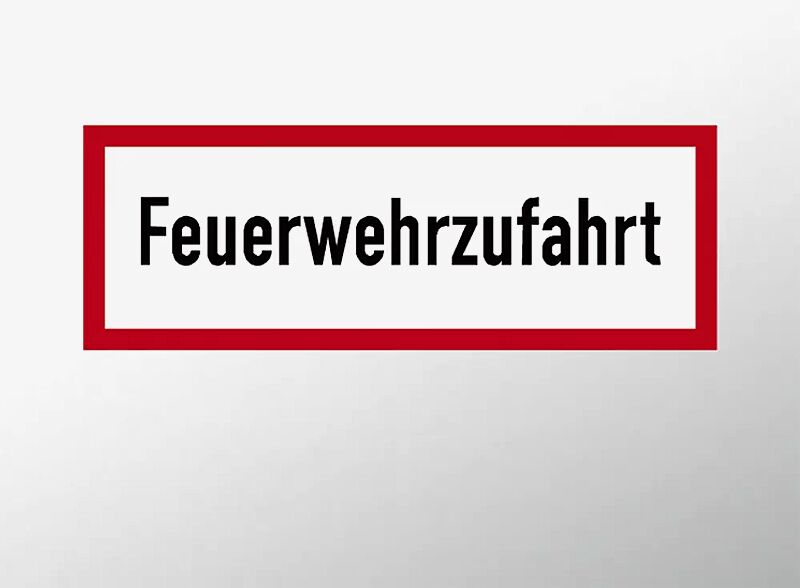 Verkehrszeichen: Feuerwehrzufahrt