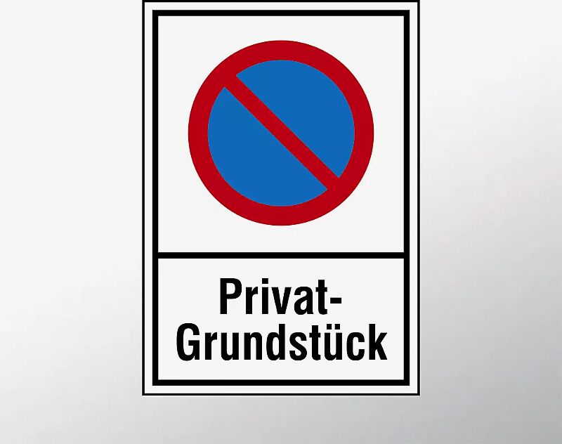 Hinweisschild HALTVERBOTSSCHILD-PRIVATGRUNDSTÜCK