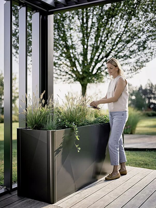 Hochbeet X-DESIGN, B x T 2000 x 500 mm, in dunkelgrau-metallic