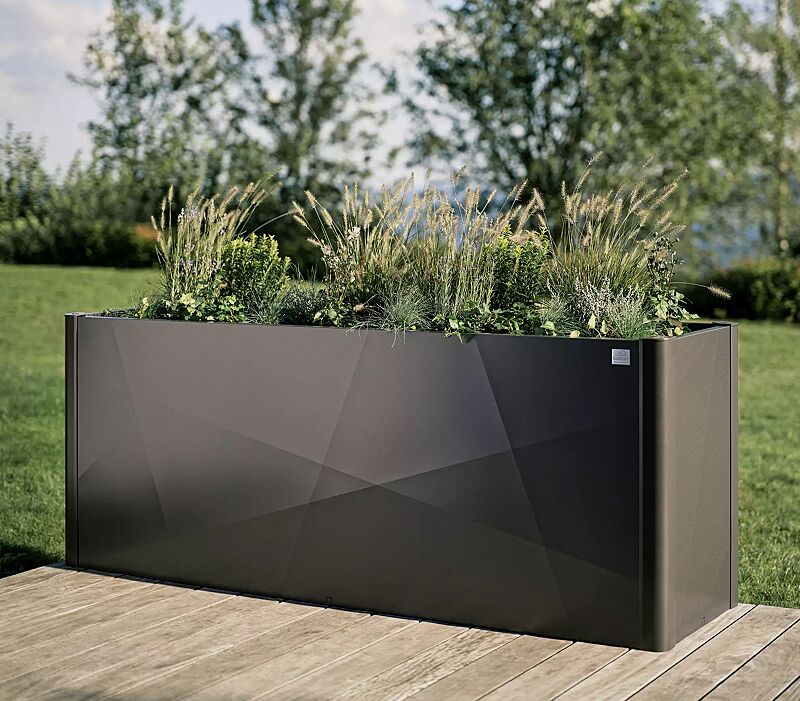 Hochbeet X-DESIGN, B x T 2000 x 500 mm, in dunkelgrau-metallic