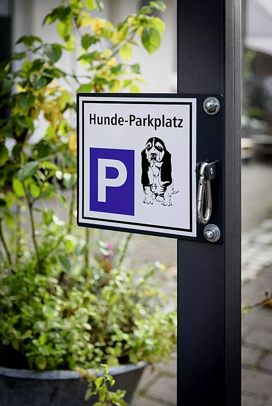 Hunde-Parkplatz BEAGLE zur Wandbefestigung, in RAL 7016 anthrazitgrau