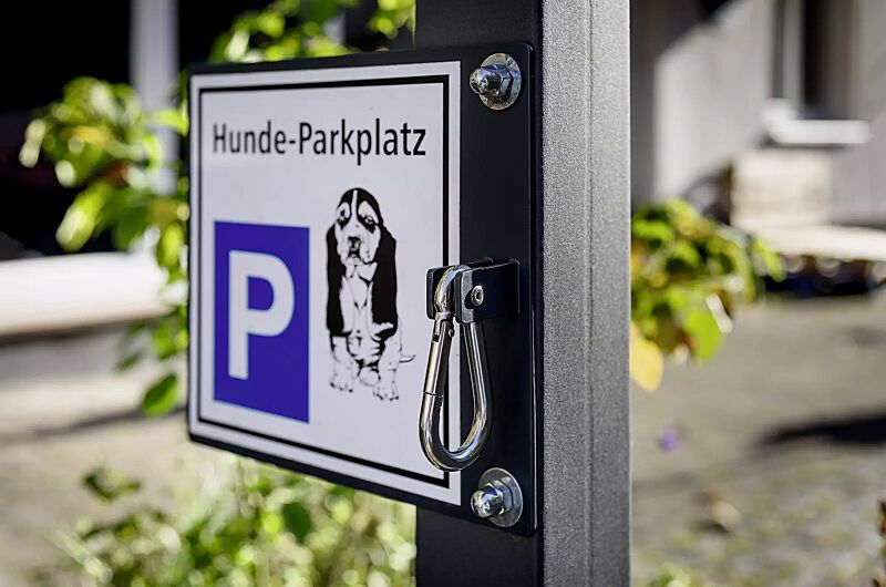 Hunde-Parkplatz BEAGLE zur Wandbefestigung, in RAL 7016 anthrazitgrau