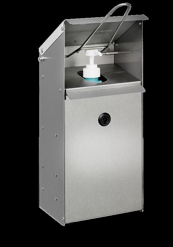 Handdesinfektionsspender NEATDES zur Wandbefestigung, aus Edelstahl