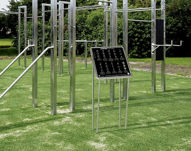 Informationstafel EXERCISE BOARD mit individueller Beschriftung