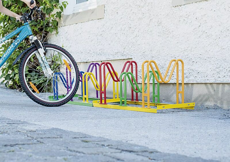 Kinderfahrradständer MARYLAND, 6 Stellplätze, pulverbeschichtet